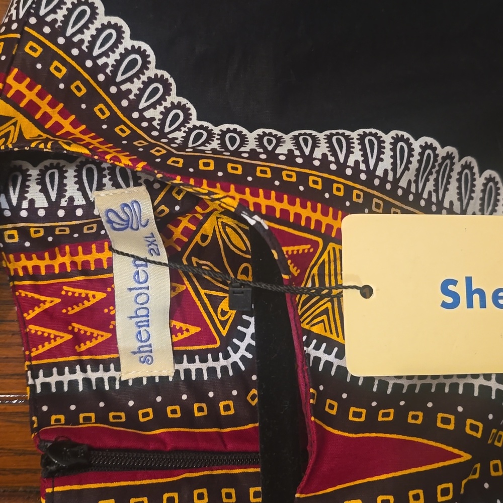 NWOT Colorful Sleeveless Dashiki Top - Picture 2 of 3